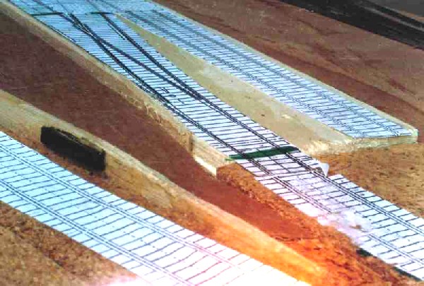 Detail des fertigen Unterbaues